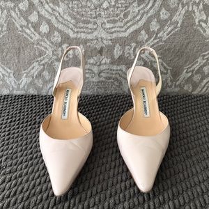 Manolo Blahnik Slingback Pumps, Size 39.5, Pink